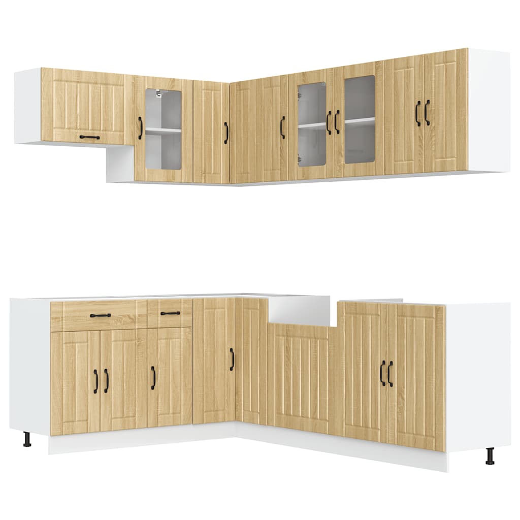 vidaXL Set Mobili da Cucina 11 pz Lucca Rovere Sonoma in Truciolato