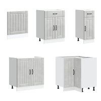 Set Mobili da Cucina 11 pz Lucca Grigio Cemento in Truciolato 3314895