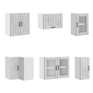 Set Mobili da Cucina 11 pz Lucca Grigio Cemento in Truciolato 3314895