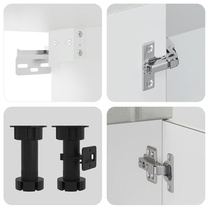 Set Mobili da Cucina 11 pz Lucca Grigio Cemento in Truciolato 3314895