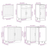 Set Mobili da Cucina 11 pz Lucca Rovere Fumo in Truciolato 3314896