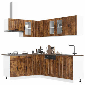Set Mobili da Cucina 11 pz Lucca Rovere Fumo in Truciolato 3314896