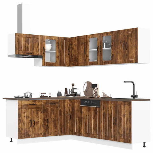 Set Mobili da Cucina 11 pz Lucca Rovere Fumo in Truciolato 3314896