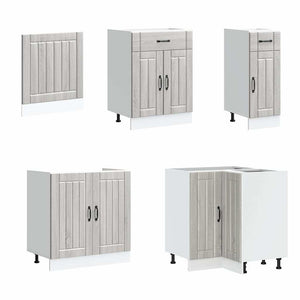 Set Mobili da Cucina 11 pz Lucca Grigio Sonoma in Truciolato 3314897