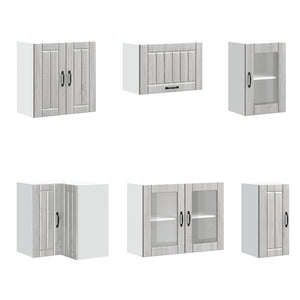 Set Mobili da Cucina 11 pz Lucca Grigio Sonoma in Truciolato 3314897