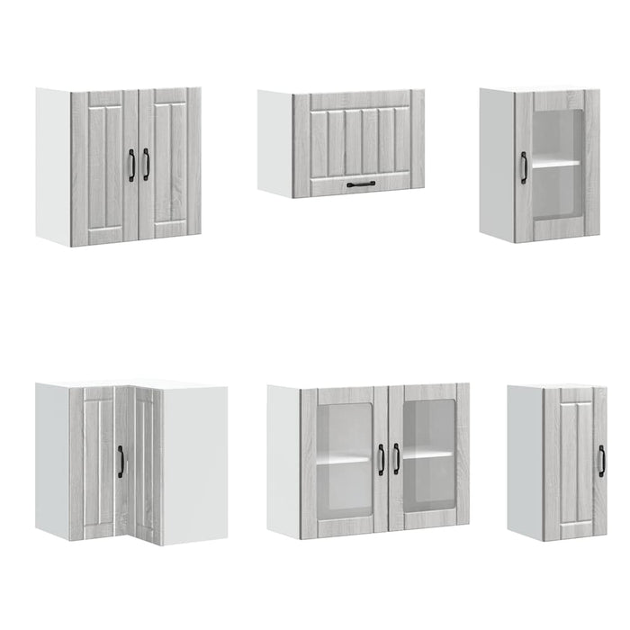 Set Mobili da Cucina 11 pz Lucca Grigio Sonoma in Truciolato 3314897