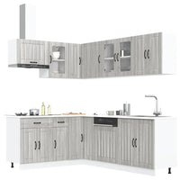 Set Mobili da Cucina 11 pz Lucca Grigio Sonoma in Truciolato 3314897