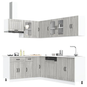 Set Mobili da Cucina 11 pz Lucca Grigio Sonoma in Truciolato 3314897