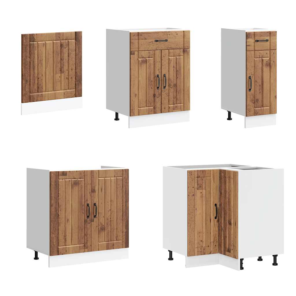 Set Mobili da Cucina 11 pz Lucca Legno Antico in Truciolato 3314899