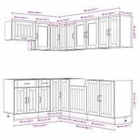 Set Mobili da Cucina 11 pz Lucca Legno Antico in Truciolato