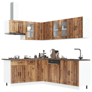 Set Mobili da Cucina 11 pz Lucca Legno Antico in Truciolato 3314899