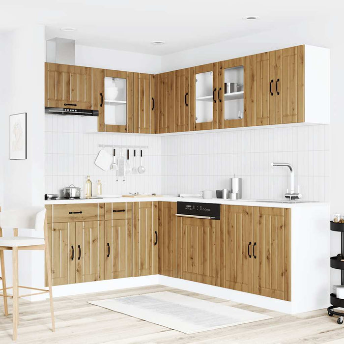 Set Mobili da Cucina 11 pz Lucca Rovere Artigianale Truciolato 3314900