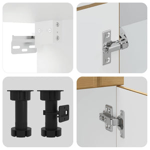 Set Mobili da Cucina 11 pz Lucca Rovere Artigianale Truciolato