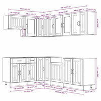 Set Mobili da Cucina 11 pz Lucca Rovere Artigianale Truciolato 3314900