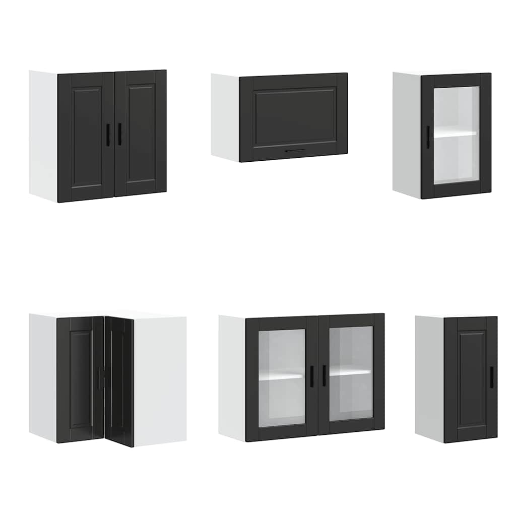 Set Mobili da Cucina 11 pz Porto Neri Legno Multistrato 3314902