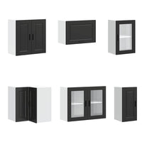 Set Mobili da Cucina 11 pz Porto Neri Legno Multistrato