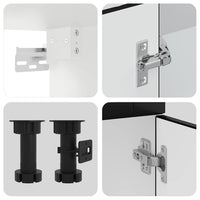 Set Mobili da Cucina 11 pz Porto Neri Legno Multistrato 3314902