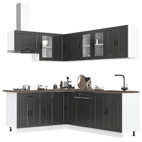 Set Mobili da Cucina 11 pz Porto Neri Legno Multistrato 3314902