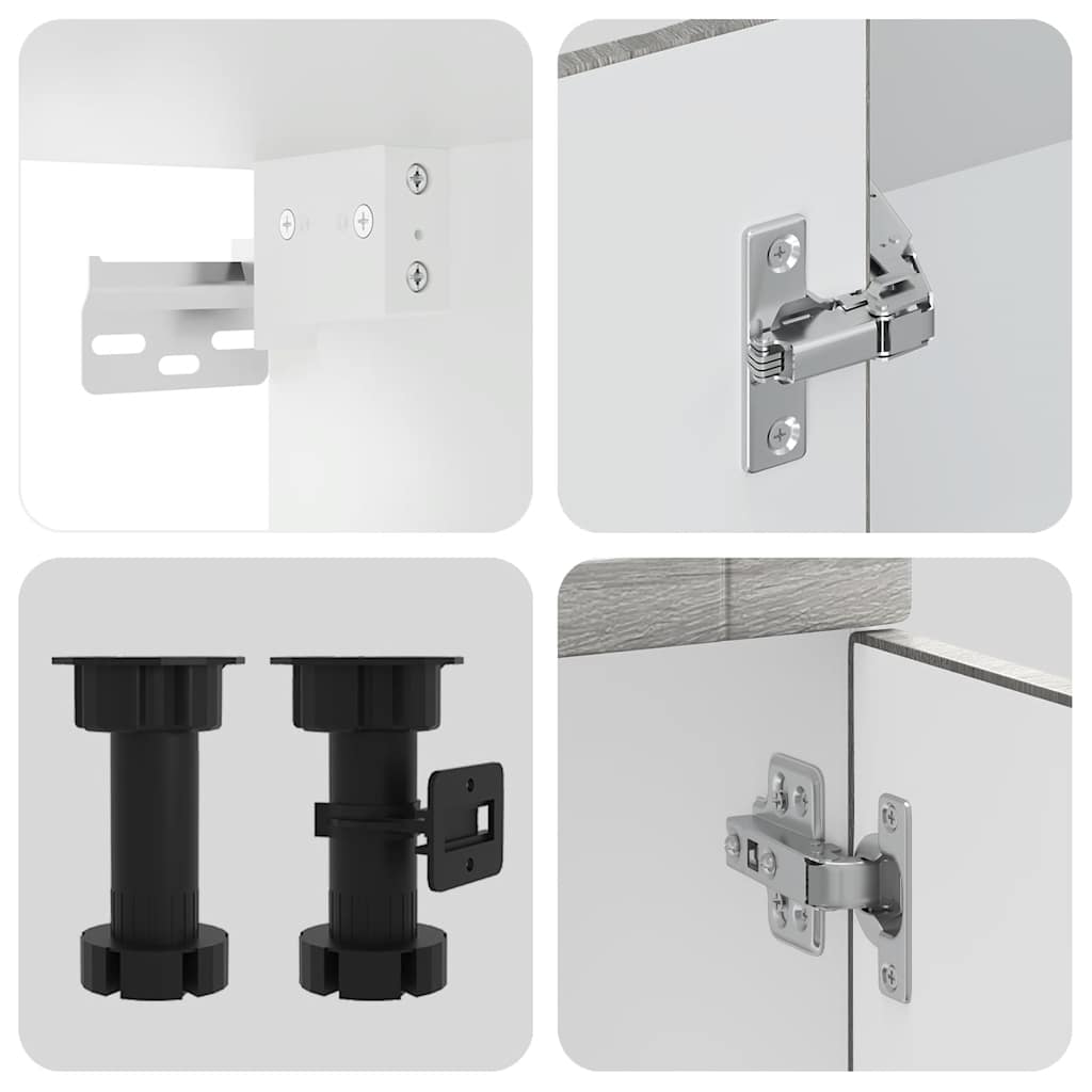 vidaXL Set Mobili da Cucina 11 pz Porto Grigio Sonoma in Truciolato