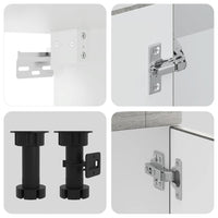 vidaXL Set Mobili da Cucina 11 pz Porto Grigio Sonoma in Truciolato