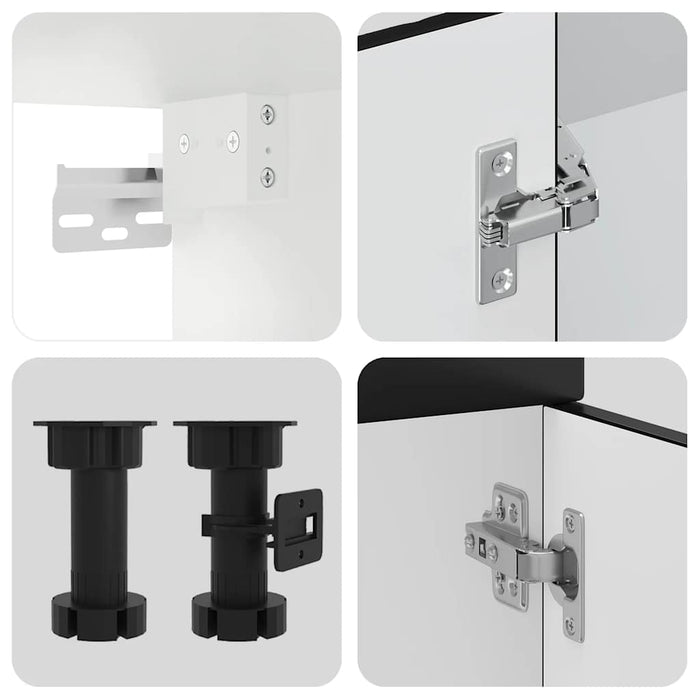 vidaXL Set Mobili da Cucina 11 pz Kalmar Neri Legno Multistrato