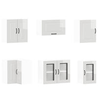 vidaXL Set Mobili da Cucina 11 pz Kalmar Bianchi Lucido in Truciolato