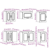 vidaXL Set Mobili da Cucina 11 pz Kalmar Bianchi Lucido in Truciolato