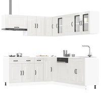 vidaXL Set Mobili da Cucina 11 pz Kalmar Bianchi Lucido in Truciolato