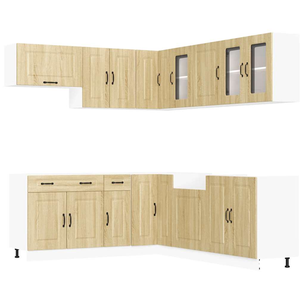 Set Mobili da Cucina 11 pz Kalmar Rovere Sonoma in Truciolato