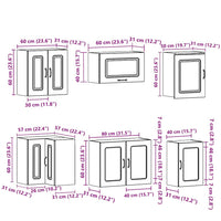 vidaXL Set Mobili da Cucina 11 pz Kalmar Rovere Marrone in Truciolato