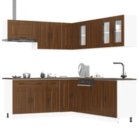 vidaXL Set Mobili da Cucina 11 pz Kalmar Rovere Marrone in Truciolato