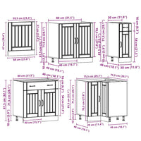 Set Mobili da Cucina 11 pz Lucca Bianchi Legno Multistrato 3314921