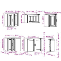 Set Mobili da Cucina 11 pz Lucca Bianchi Legno Multistrato 3314921