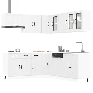 Set Mobili da Cucina 11 pz Lucca Bianchi Legno Multistrato 3314921