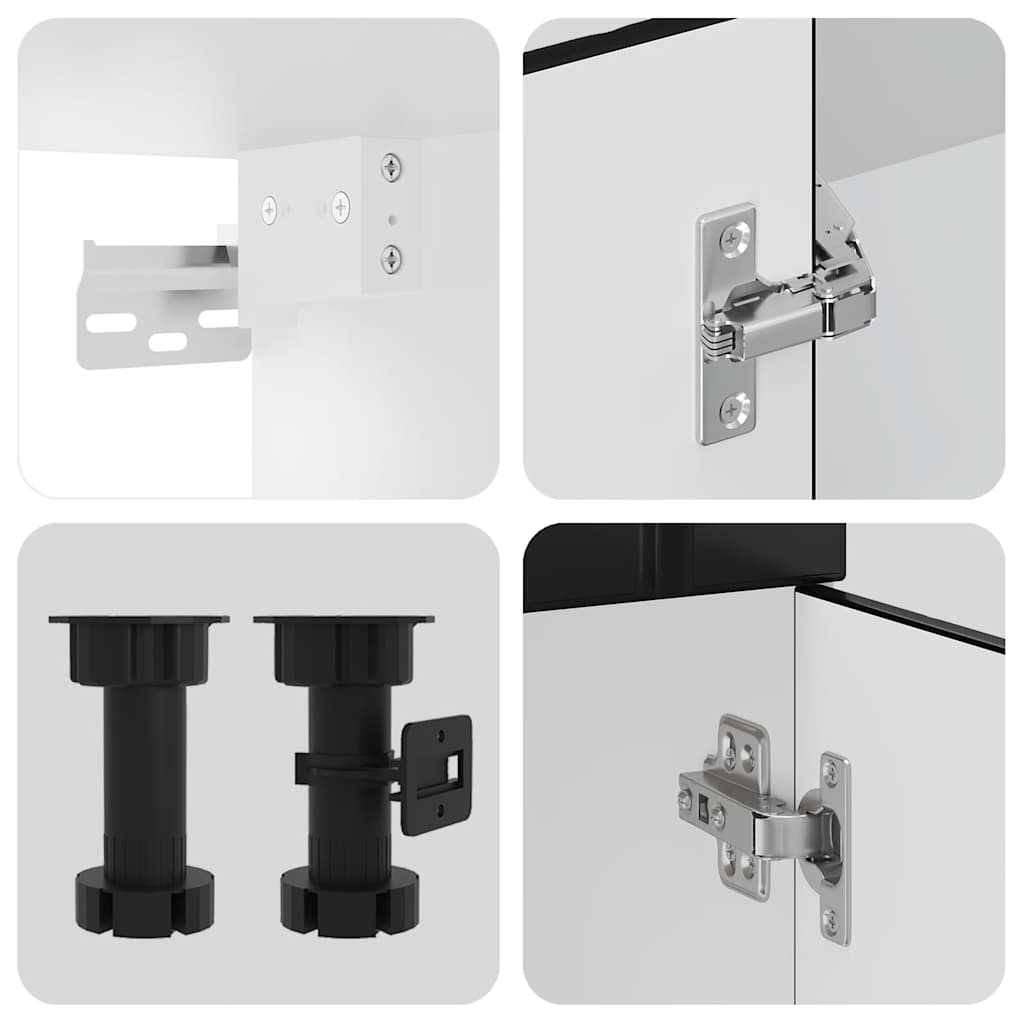 Set Mobili da Cucina 11 pz Lucca Neri Legno Multistrato 3314922