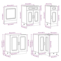 Set Mobili da Cucina 11 pz Lucca Neri Legno Multistrato 3314922