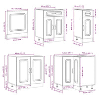 vidaXL Set Mobili da Cucina 11 pz Lucca Rovere Sonoma in Truciolato