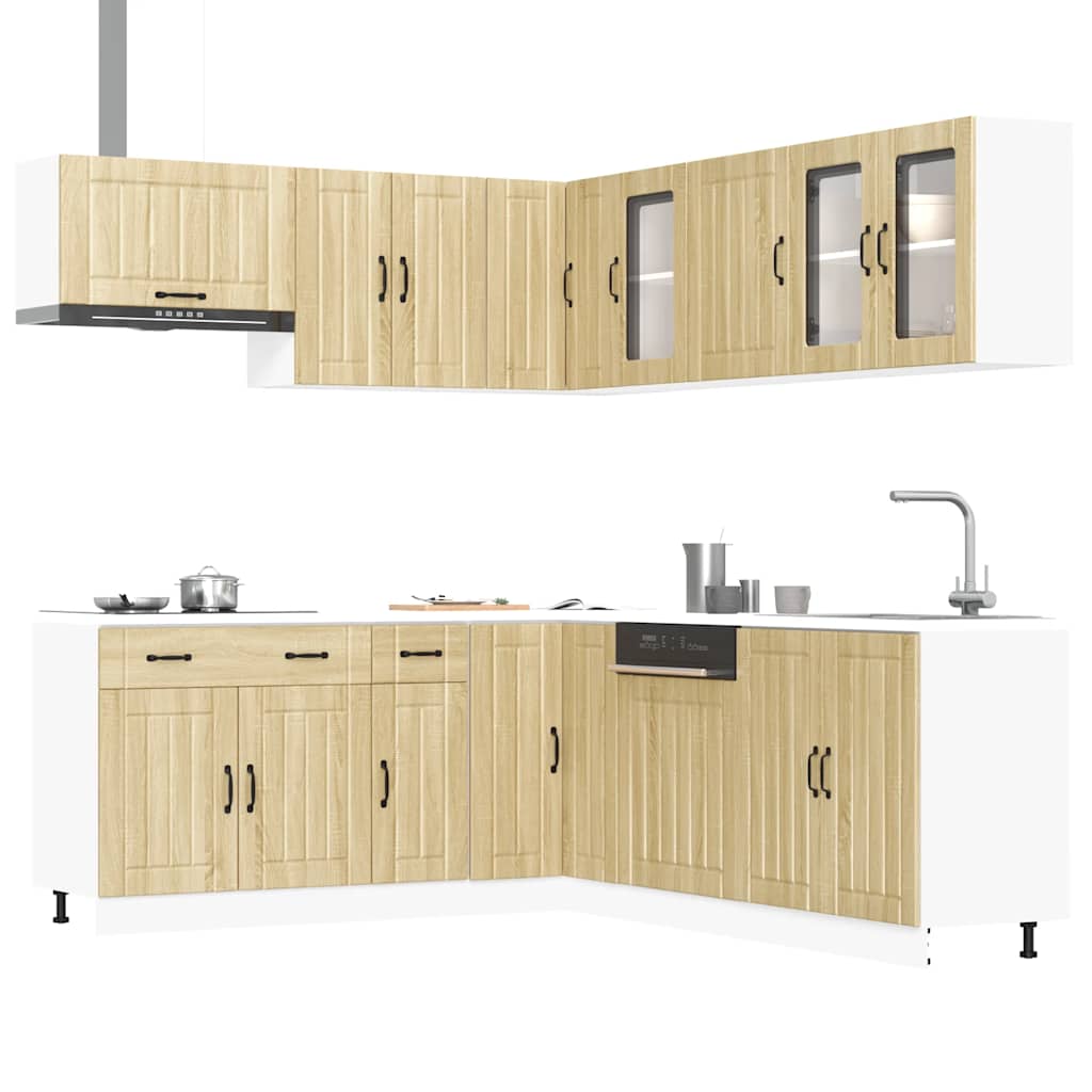 Set Mobili da Cucina 11 pz Lucca Rovere Sonoma in Truciolato 3314924