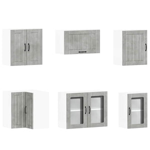 Set Mobili da Cucina 11 pz Lucca Grigio Cemento in Truciolato 3314925