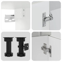 vidaXL Set Mobili da Cucina 11 pz Lucca Grigio Cemento in Truciolato