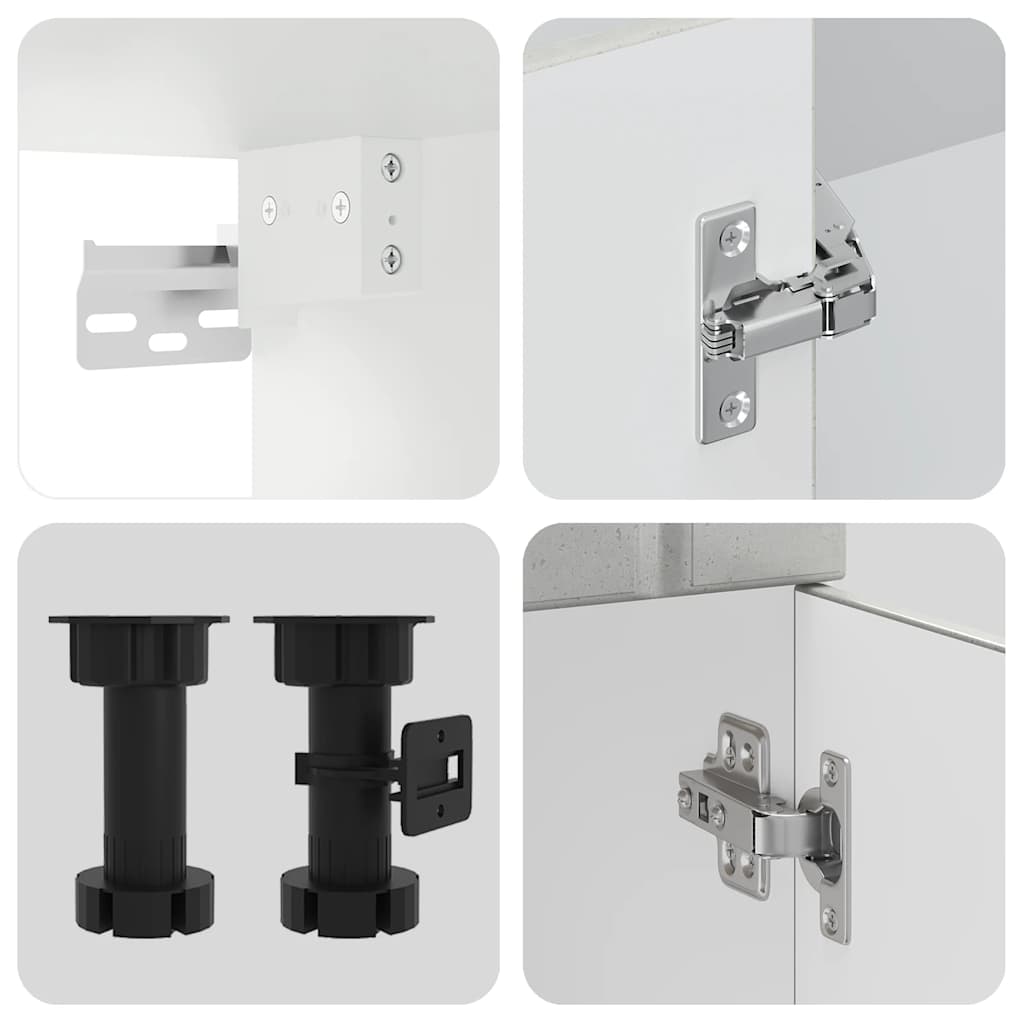 Set Mobili da Cucina 11 pz Lucca Grigio Cemento in Truciolato 3314925