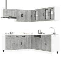Set Mobili da Cucina 11 pz Lucca Grigio Cemento in Truciolato 3314925