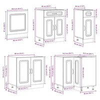 Set Mobili da Cucina 11 pz Lucca Rovere Fumo in Truciolato 3314926