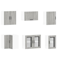 vidaXL Set Mobili da Cucina 11 pz Lucca Grigio Sonoma in Truciolato