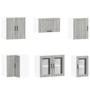 vidaXL Set Mobili da Cucina 11 pz Lucca Grigio Sonoma in Truciolato