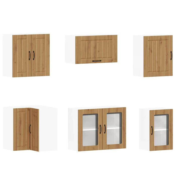 vidaXL Set Mobili da Cucina 11 pz Lucca Rovere Artigianale Truciolato