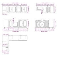 Set Mobili da Cucina 11 pz Lucca Rovere Artigianale Truciolato 3314930