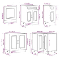 Set Mobili da Cucina 11 pz Lucca Rovere Artigianale Truciolato 3314930