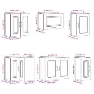 vidaXL Set Mobili da Cucina 11 pz Lucca Rovere Artigianale Truciolato