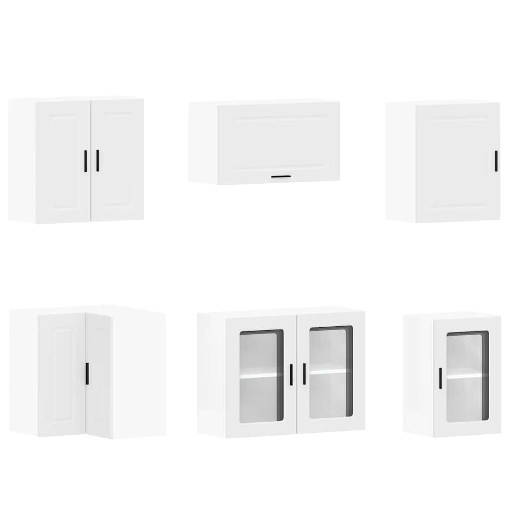 vidaXL Set Mobili da Cucina 11 pz Porto Bianchi Legno Multistrato